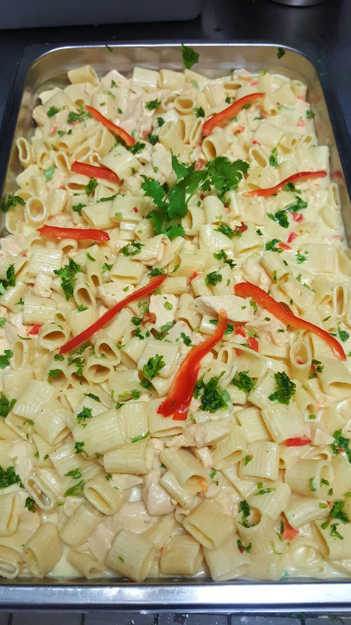 Penne a la Vodka catering tray from Lugo's Lounge